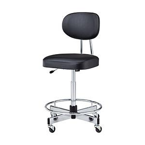 ノーリツイス 製図用チェア　ビニールレザー　ブラック   TL-17L-Z