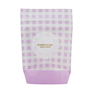 ワールドクラフト ジップポケットSパープルチェック