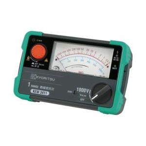 共立電気計器 共立電気計器　KYORITSU 1レンジアナログ絶縁抵抗計 KEW3411