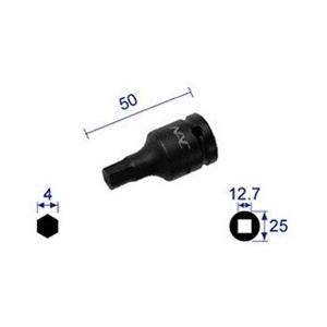 長堀工業 ヘキサゴンレンチソケット ショートタイプ 差込角12．7x対辺4mm 404C