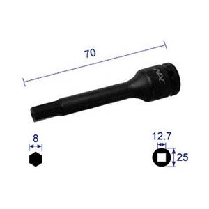 長堀工業 ヘキサゴンレンチソケットロングタイプ12．7x対辺8mmx70L 408C70