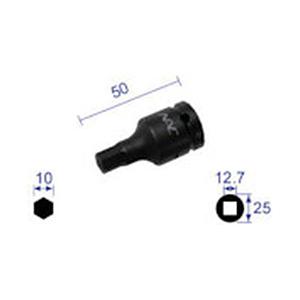 長堀工業 ヘキサゴンレンチソケット ショートタイプ 差込角12．7x対辺10mm 410C