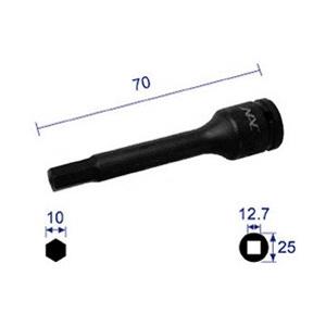 長堀工業 ヘキサゴンレンチソケットロングタイプ12．7x対辺10mmx70L 410C70