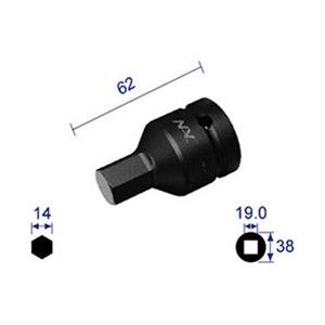 長堀工業 ヘキサゴンレンチソケット 差込角19．0x対辺14mm 614C