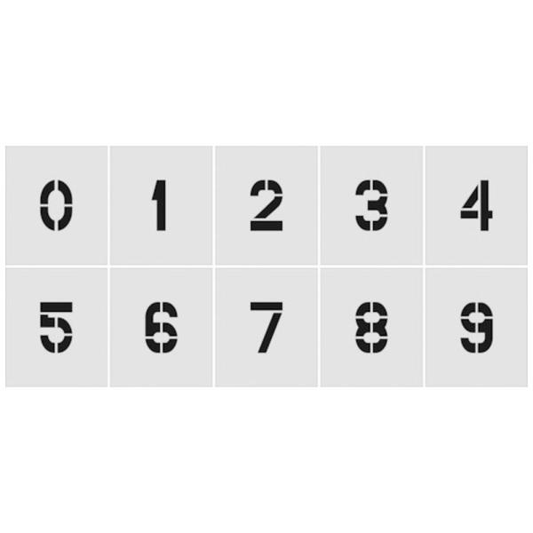 アイマーク IM　ステンシル　0〜9　1セット10枚単位　文字サイズ150×95ｍｍ　AST-SET...