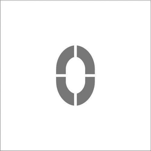 アイマーク ＩＭ　ステンシル　マグネット　０　文字サイズ５０×４０ｍｍ