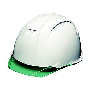 DICプラスチック 透明バイザーヘルメット KP付  白/グリーン AP11EVO-CW-HA6-K...