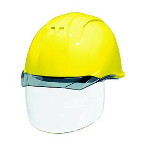 DICプラスチック 透明バイザーヘルメット (シールド面付) KP付  黄色/スモーク AP11EV...