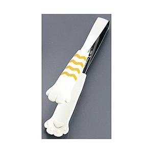 田辺金具 18-0卓上トング きゃっちだにゃん しま 白 ＜BTVD701＞
