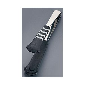 田辺金具 18-0卓上トング きゃっちだにゃん しま 黒 ＜BTVD705＞