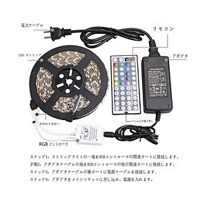 ROYAL MONSTER LEDイルミネーションテープライト100V5m  RGBマルチカラー R...