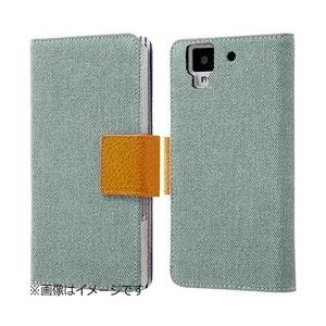レイアウト arrows NX F-01J用　手帳型ケース ファブリック デニム　アイスブルー　RT...
