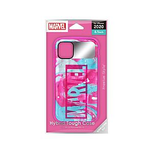 PGA iPhone 12/12 Pro 6.1インチ対応 ハイブリッドタフケース　ロゴ／ピンク P...