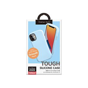 PGA iPhone 12 mini 5.4インチ対応 シリコンタフケース スカイブルー PG-20...