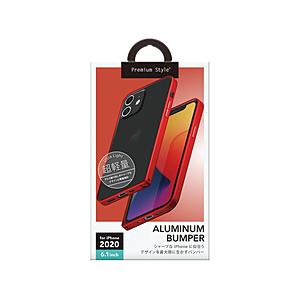 PGA iPhone 12/12 Pro 6.1インチ対応アルミニウムバンパー レッド Premiu...