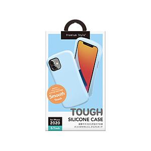 PGA iPhone 12/12 Pro 6.1インチ対応シリコンタフケース　スカイブルー Prem...