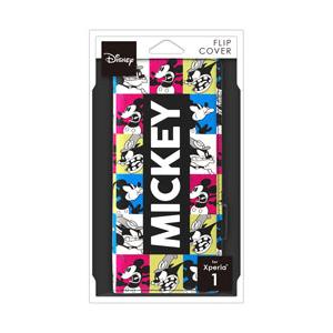 PGA Xperia 1用 フリップカバー PG-DXP770MKY ミッキーマウス＆ピート 【86...