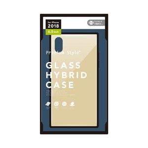 PGA iPhone XS Max 6.5インチ用 ガラスハイブリッドケース ゴールド PG-18Z...