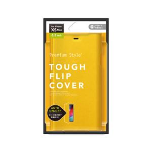 PGA iPhone XS MAX用 タフフリップカバー イエロー PG-18ZFP14YE イエロ...