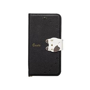 ナチュラルデザイン iPhone8/7/6s/6兼用手帳型ケース Cocotte Black iP7...