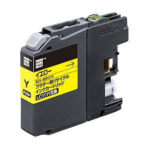 エコリカ 【リサイクル】 ［ブラザー：LC111Y（イエロー）対応］ 互換リサイクルインクカートリッ...