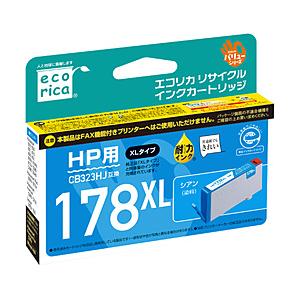 エコリカ 【リサイクル】 ECI-HP178XLC-V　（HP CB323HJ対応/リサイクルインク...