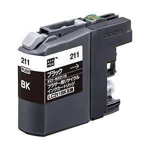 エコリカ 【互換】[ブラザー：LC211BK（ブラック）対応] リサイクルインクカートリッジ　ECI...