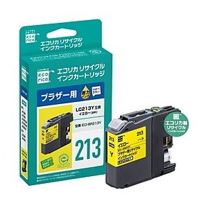 エコリカ 【互換】[ブラザー：LC213Y（イエロー）対応] リサイクルインクカートリッジ　ECI-...