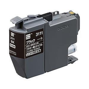 エコリカ ECI-BR3111B 互換リサイクルインクカートリッジ [ブラザー LC3111BK] ...