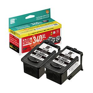 エコリカ BKS-C340XLBV-2P リサイクルインクカートリッジ 黒