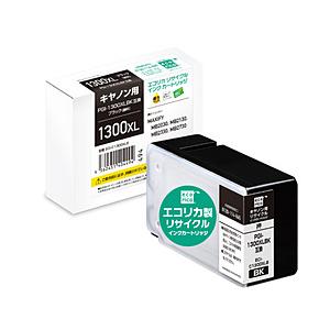 エコリカ 互換リサイクルインクカートリッジ [キヤノン PGI-1300XLBK] ブラック ECI...