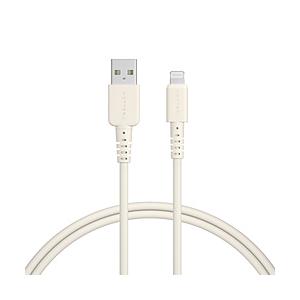 MOTTERU しなやかで絡まない シリコンケーブル A to Lightning  アーモンドミル...