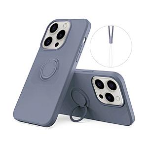 ROYAL MONSTER iPhone 15 Pro シリコン製ケース リング付  インディゴ R...