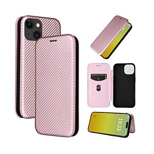 ROYAL MONSTER iPhone 15 カーボンファイバー手帳型ケース  ピンク RM-53...