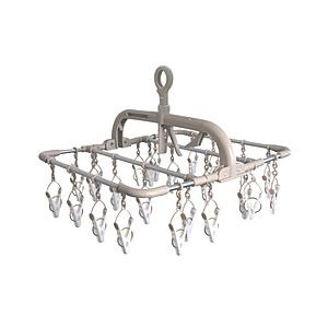 ツウィンモール ピンチハンガー 横もちアルミハンガー 24ピンチ  ベージュホワイト IC-01