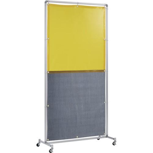 吉野 吉野　遮光火花兼用衝立（イエロー×Ａ種シート）１×２　単体キャスター