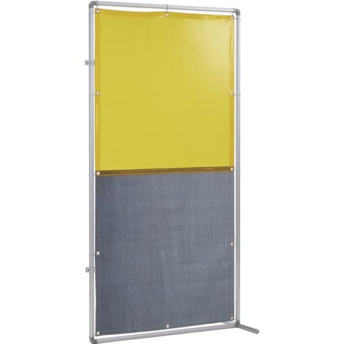 吉野 吉野　遮光火花兼用衝立（イエロー×Ａ種シート）１×２　接続型固定足