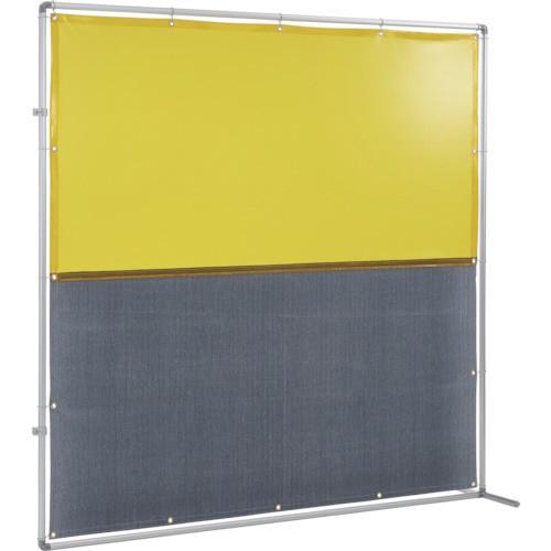 吉野 吉野　遮光火花兼用衝立（イエロー×Ａ種シート）２×２　接続型固定足