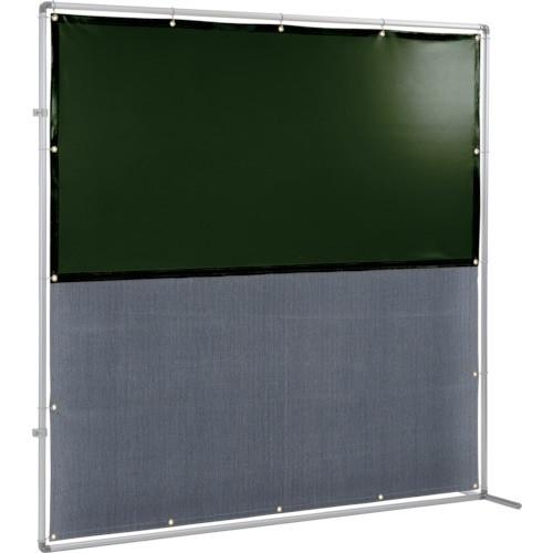 吉野 吉野　遮光火花兼用衝立（ダークグリーン×Ａ種シート）２×２　接続型固定足