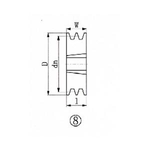 エバオン ブッシングプーリー　SPZ　132mm　溝数2　SPZ1322
