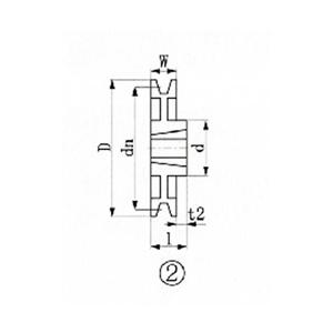 エバオン ブッシングプーリー　SPZ　212mm　溝数1　SPZ2121