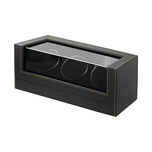 IGIMI IGIMIオリジナル 自動巻き上げ機 3本巻ワインダー 合皮  黒 IG-ZERO110...