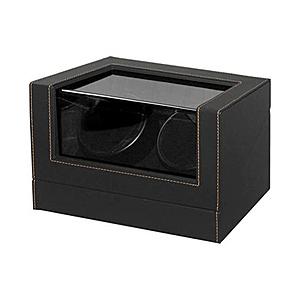 IGIMI IGIMIオリジナル 自動巻き上げ機 2本巻ワインダー 合皮  黒 IG-ZERO107...