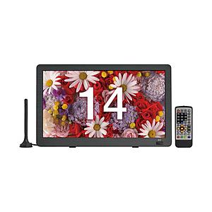 TEES 14V型 ポータブルテレビ  ブラック PTV-140-BK