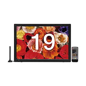 TEES 19V型 ポータブルテレビ ブラック PT-190FTS ［19V型