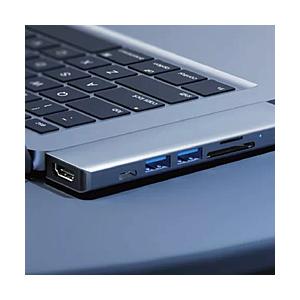 MacBook Pro / Air用［USB-Cｘ2 オス→メス カードスロットｘ2 / HDMI ...