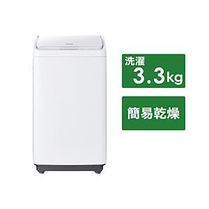 ハイアール 全自動洗濯機  ホワイト JW-C33B(W) ［洗濯3.3kg /簡易乾燥(送風機能) /上開き］ 【お届け日時指定不可】｜y-sofmap