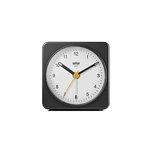 ブラウン BRAUN Analog Alarm Clock  ブラック×ホワイト BC03BW ［ア...