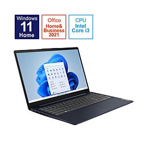 ノートパソコン IdeaPad Slim 370i アビスブルー 82RK00BCJP ［15.6型 /Windows11 Home /intel Core i3 /Office HomeandBusiness /メモリ：8GB /SSD：256GB /…