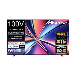 Hisense(ハイセンス) 液晶テレビ 100U8R ［100V型 /Bluetooth対応 /4...